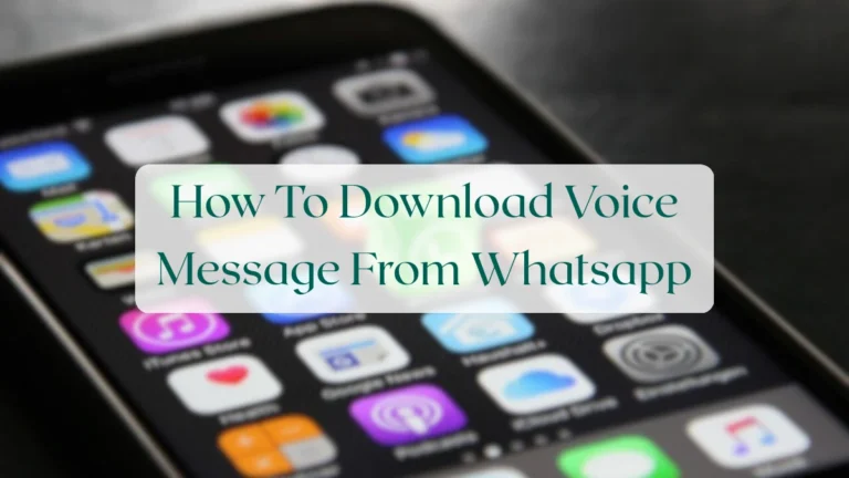 How To Download Voice Message From Whatsapp - Status & Media Sharing Featured Image